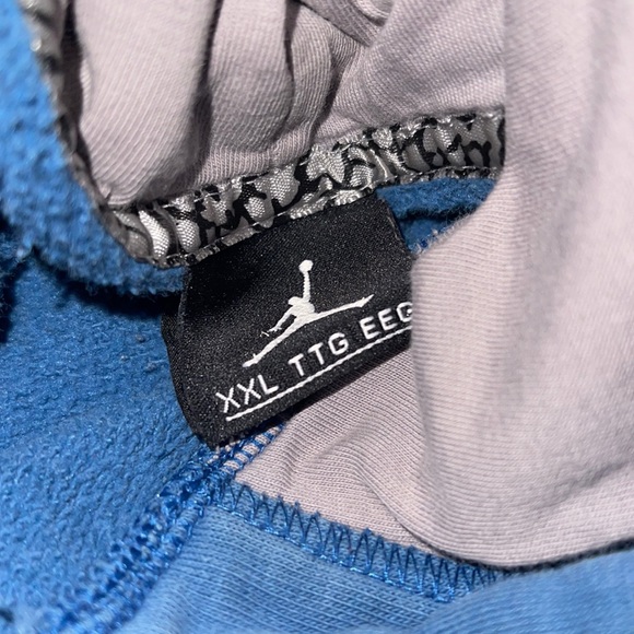 NIKE AIR JORDAN “Flight” Hoodie Blue/Gray Men’s Size XXL Pre-owned - Picture 3 of 6